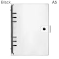 Miniatyrbild 1 av 10: Gennemsigtige mapper Indbindingslommer SORT A5 A5 black A5-A5