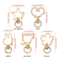 Miniatyrbild 2 av 10: 5 stk Snap Hook Trigger Clips Spenner ROSE GULL HJERTE rose gold
