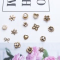 Miniatyrbild 9 av 10: 10 STK Pearl Button Rhinestone-knapper 2 2
