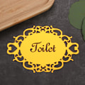 Miniatyrbild 10 av 10: Ovalt spejlklistermærke Badeværelse Soveværelse SØLVTOILET silver