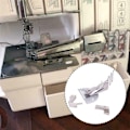 Miniatyrbild 4 av 10: Curve Edge Bias Binder Splejsningsklud Værktøj Symaskine 34MM