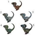 Miniatyrbild 3 av 10: Dinosauriestaty New Born Velociraptor 3 3 3
