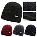 Miniatyrbild 10 av 10: Neulotut Stripe Beanies Talvi Syksy Hatut HARMAA Grey