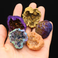 Miniatyrbild 8 av 10: Crystal Cornucopia Natural Agat Geode BLÅ blue