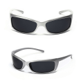 Miniatyrbild 7 av 10: Wrap Around Solglasögon Y2K Solglasögon MATT SILVER MATT SILVER Matt Silver