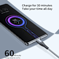 Miniatyrbild 6 av 10: Pikalatauskaapeli USB Type C -kaapeli 1M 1m