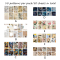 Miniatyrbild 2 av 10: 50 kpl Materiaali Paperitaidemuseo Fragmentti E E E