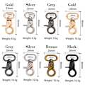 Miniatyrbild 2 av 10: 5 st Löstagbara Snap Hook Trigger Clips GRÅ 20MM Grey 20mm