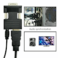 Miniatyrbild 9 av 9: HDMI till VGA-kabel Audio Adapter HDMI-kompatibel omvandlare