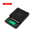 Miniatyrbild 1 av 10: Drop Kahvivaaka Elektroninen digitaalinen keittiövaaka MUSTA 3KG Black 3kg 0.1g