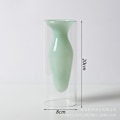 Miniatyrbild 2 av 10: Dobbeltvægget blomstervase Hydroponisk klart glasvase D D D