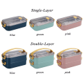 Miniatyrbild 3 av 10: Lunch Box Bento Box ROSA ENKELLAGS ENKELLAGS pink Single-Layer-Single-Layer