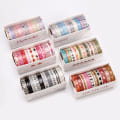 Miniatyrbild 6 av 10: 10 rullaa/ set Washi Tape koristetarrat DOG DOG DOG