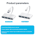 Miniatyrbild 6 av 10: Type-C Hub USB 3.0 USB 3.0 PLUG USB 3.0 PLUG USB 3.0 Plug