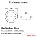 Miniatyrbild 2 av 10: 10 stk Flate skiver Adapter Pakning Vanlig skive M4 M4