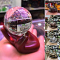 Miniatyrbild 8 av 8: Buddha håndkugleholder krystalkuglebase C C C