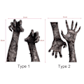 Miniatyrbild 3 av 10: 4 kpl Halloween-seinätarrat 3D Ghost Hand Set set Set