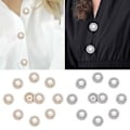 Miniatyrbild 8 av 10: 10st Metall Rhinestone Pearl Knappar Skjorta Knappar SILVER silver 15MM10pcs-10pcs
