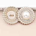 Miniatyrbild 4 av 10: 10st Metall Rhinestone Pearl Knappar Skjorta Knappar GULD gold 15MM10pcs-10pcs