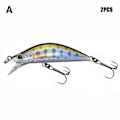 Miniatyrbild 1 av 10: 2kpl Uppoavat Minnow Baits -kalakoukut A A A