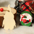 Miniatyrbild 4 av 10: 3 st julhängen i trä julgransprydnader 1 1 1