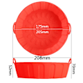 Miniatyrbild 3 av 10: Pyöreä silikoniastia ilmakeittimelle PUNAINEN red