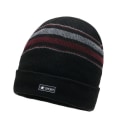 Miniatyrbild 5 av 10: Stickade Stripe Beanies Vinter Höst Mössor SVART Black