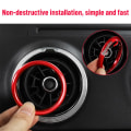 Miniatyrbild 9 av 10: 4 STK Udstødningsport AC Ring Fittings Bildekorationsmærkat RØD red