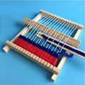Miniatyrbild 4 av 10: Stickvävstol Trävävleksaksvävstol