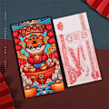 Miniatyrbild 10 av 10: 6 stk røde konvolutter HongBao Paper B B