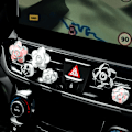 Miniatyrbild 8 av 10: 2kpl ruusuauton tuuletuskiinnike Autoklipsit MUSTA Black