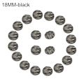 Miniatyrbild 1 av 10: Tøj Knapper Skjorte Knapper SORT 18MM black 18MM