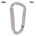 Miniatyrbild 1 av 10: 10st D Karbinhake Snap Clip SILVER Silver