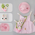 Miniatyrbild 9 av 10: Kanin Klänning Kostym Kläder Hat Set TYPE4-L Type4-L