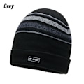 Miniatyrbild 1 av 10: Stickade Stripe Beanies Vinter Höst Mössor GRÅ Grey