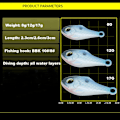 Miniatyrbild 3 av 10: Metal Fiskeagn VIB Lure FARVE E -17G FARVE E -17G Color E -17g