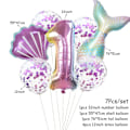 Miniatyrbild 4 av 10: 7 stk/parti Havfruehaleballonnummer folieballoner 7 7 7
