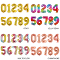 Miniatyrbild 4 av 10: 40" Nummer Folieballong Digit Helium CHAMPAGNE NUMMER 0 NUMMER 0 champagne Number 0-Number 0