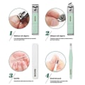 Miniatyrbild 6 av 10: Nagelklippningsset Nagelmanikyrverktyg SET 12 ST 12 ST Green 12 pcs-12 pcs