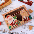 Miniatyrbild 6 av 10: 3/6/9/12 stk Kraft papir slik æsker jule slik poser 3 stk 3pcs