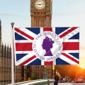 Miniatyrbild 5 av 8: Queen Platinums Jubilee Flag 2022 Queen Banner C C C