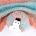 Miniatyrbild 7 av 10: 30 g/kugle Mohair Uldtråd Tre-farvet Gradient 6 6 6
