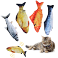 Miniatyrbild 5 av 10: Floppy Fish Cat Legetøj STYLE 2 STYLE 2 Style 2