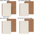 Miniatyrbild 2 av 10: Kraft Paper Notebook Coil Notebooks B5 A5 HORISONTAL LINE INNER A5