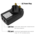 Miniatyrbild 8 av 10: POE Injektor Strømforsyning Adapter. 48V 0,5A 48V 0.5A