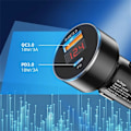 Miniatyrbild 4 av 8: Biloplader LED Digital Display GULD gold