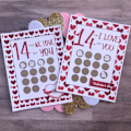 Miniatyrbild 4 av 8: Valentine Scratch Off Print Hilsen Kærlighed Skrabelod B B B