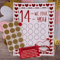 Miniatyrbild 1 av 8: Valentine Scratch Off Print Hilsen Kærlighed Skrabelod B B B