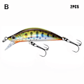 Miniatyrbild 1 av 10: 2kpl Uppoavat Minnow Baits -kalakoukut B B B