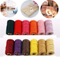 Miniatyrbild 6 av 10: 100 meter/rulle Bomuldssnore Twin String DIY Rope 14 14